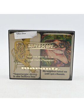 Superscope Marantz Playing Cards In Case Double Deck Retro Humor Art Vintage